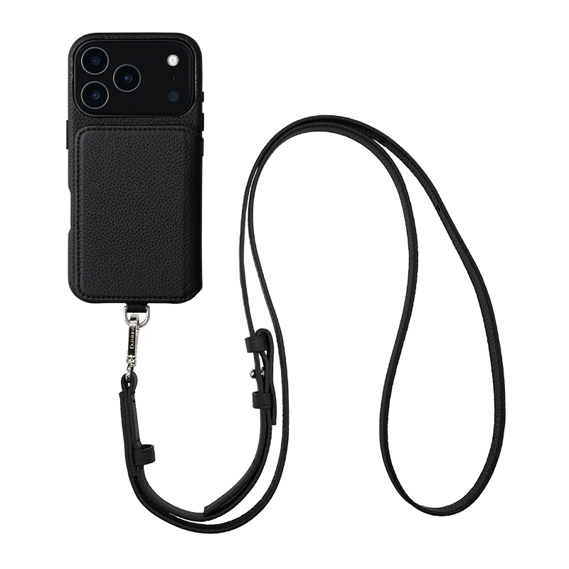 DEMIU POCHE FLAT iPhone17 promax ストラップ付 POCHE FLAT ストラップセット iPhone17ProMax