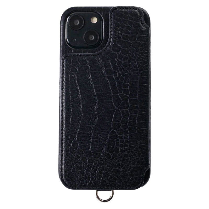 POCHE FLAT CROCO iPhone14【iPhone16e兼用可能】