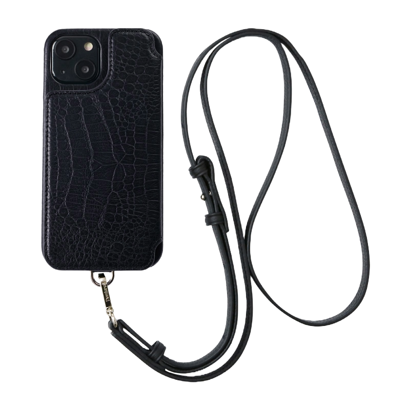 POCHE FLAT CROCO iPhone14【iPhone16e兼用可能】