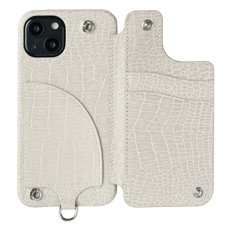 POCHE FLAT CROCO iPhone14【iPhone16e兼用可能】