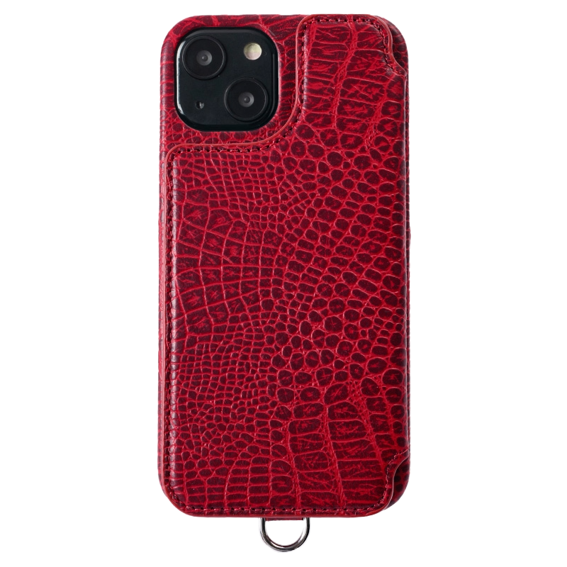 POCHE FLAT CROCO iPhone14【iPhone16e兼用可能】