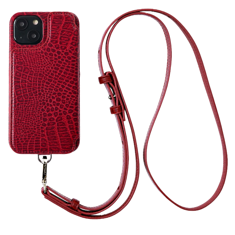 POCHE FLAT CROCO iPhone14【iPhone16e兼用可能】
