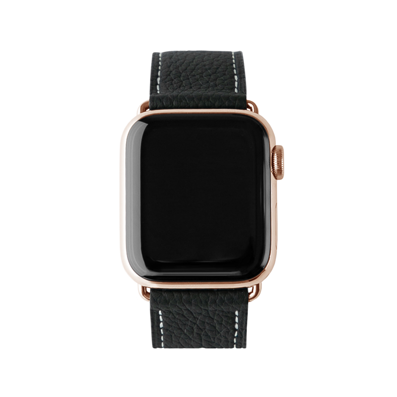 Apple Watch 38 40 41mm レザーバンド ブラック