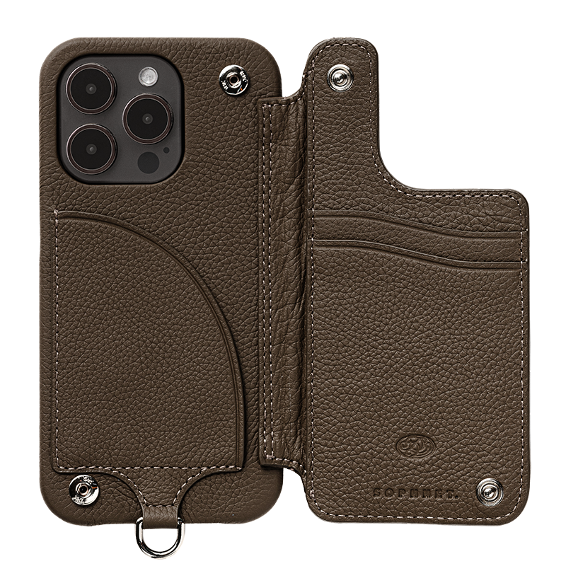 iPhone14pro DEMIUデミュウ × SOPH. コラボ 手帳型ケース SOPH.別注 24SS BALLON LEATHER QUILTING PHONE CASE for
