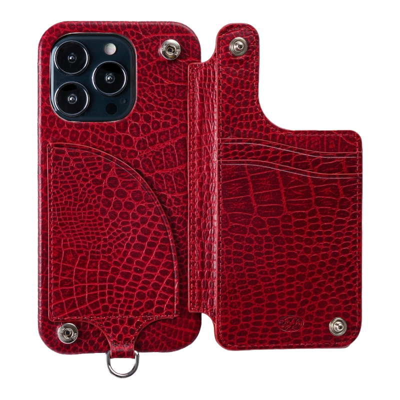 Demiurvo/POCHE ☆iPhone14Plus POCHE FLAT CROCO iPhone14Pro Demiurvo/POCHE ☆iPhone14Plus POCHE FLAT CROCO iPhone14Pro