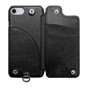 POCHE Saffiano (with button) iPhoneSE3/SE2/8/7/6s/6