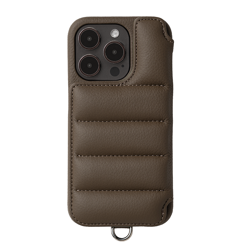 極美品 DEMIU iPhone13pro 手帳型ケース ベージュ ストラップ付 iPhone13Proスマートフォンケース